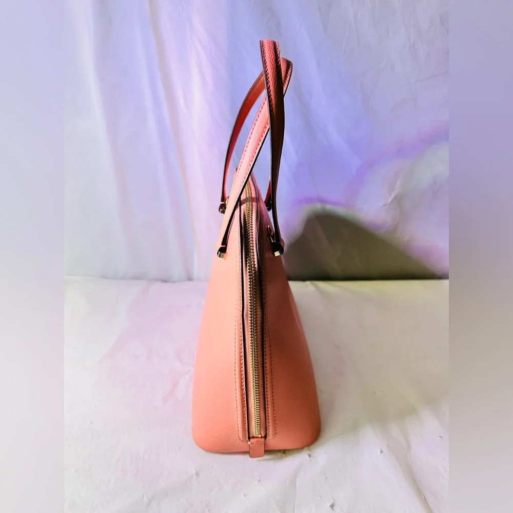 kate spade Coral Pink Leather Dome Tote